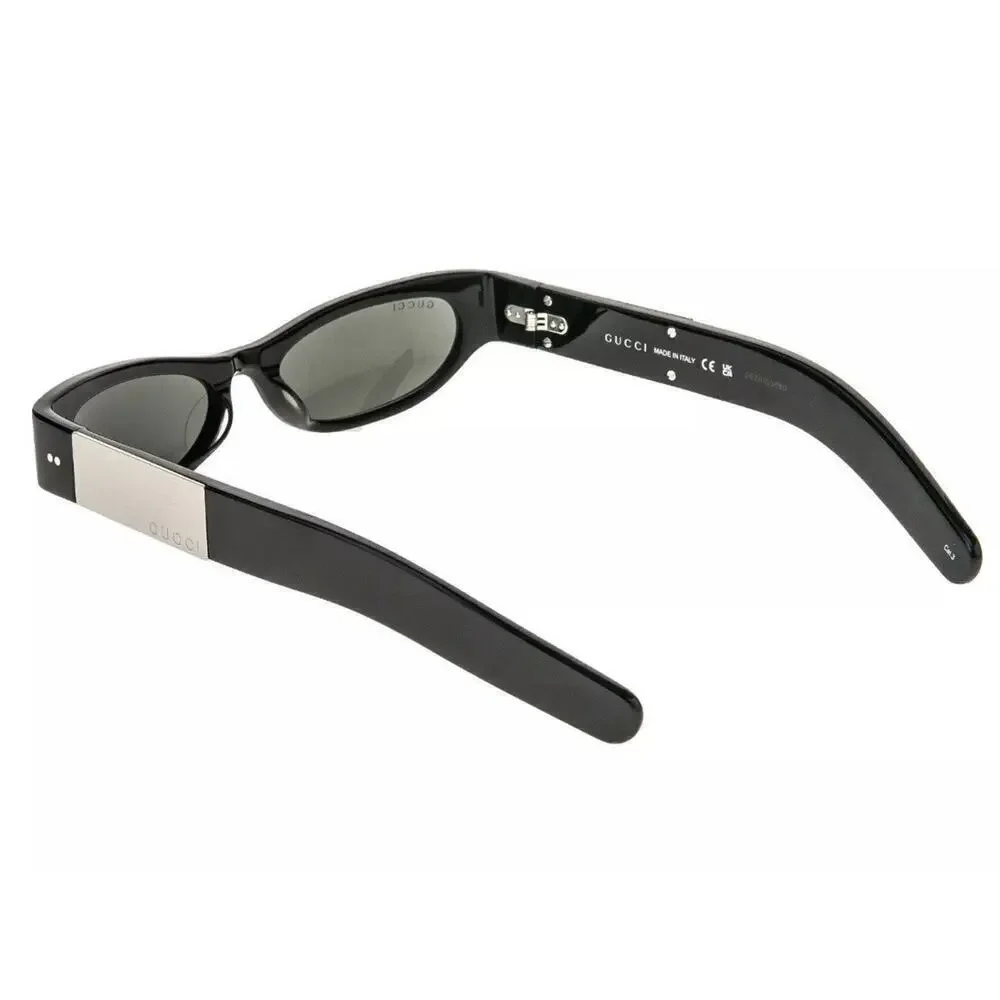 GUCCI Cat Eye Sunglasses Black Narrow Logo Gg1635S Runway Mask Unisex 003 NEW